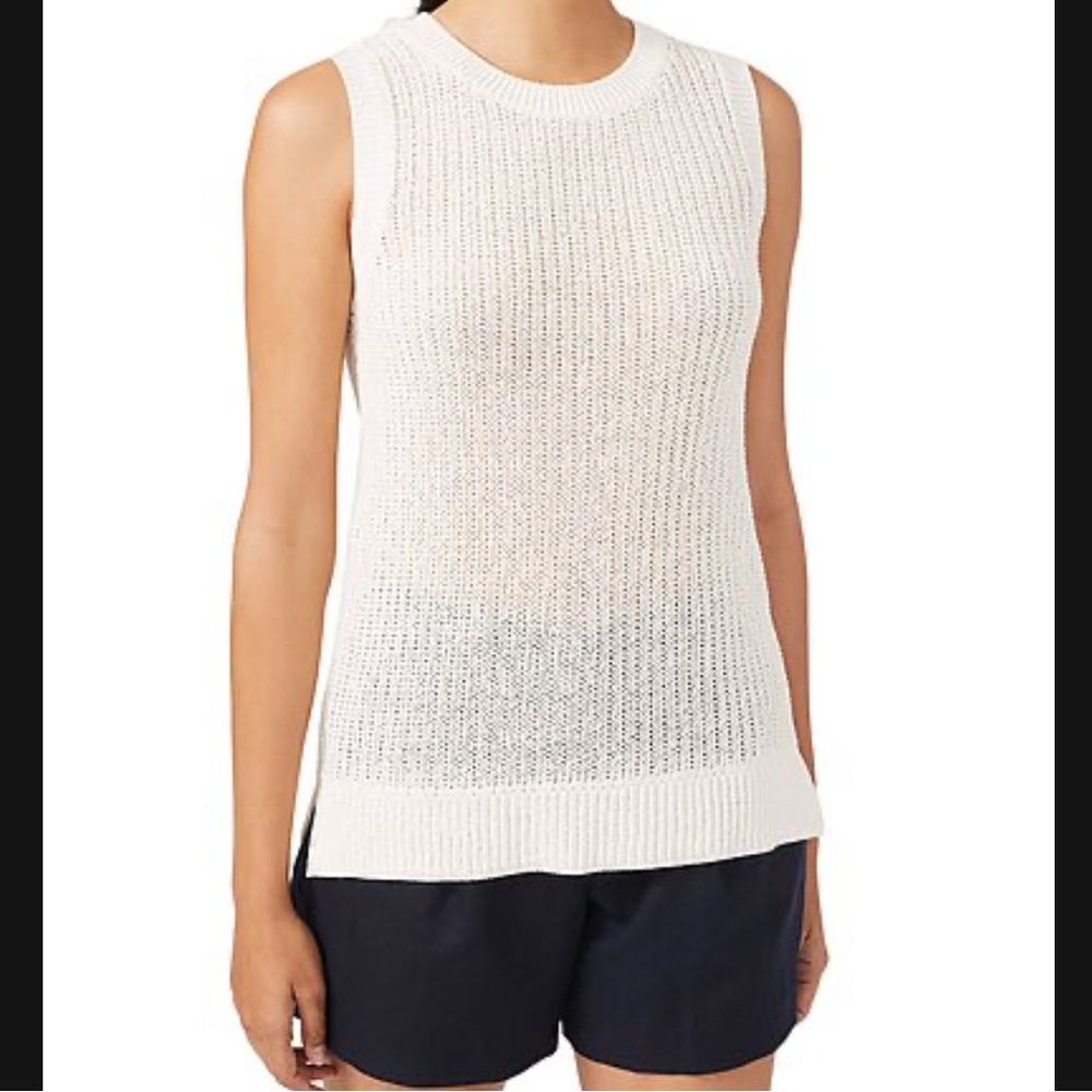 J. McLaughlin White Knit Tank Top
